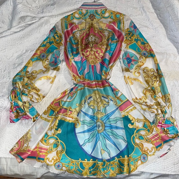 🩷SOLD🩷Camilla Shift Shirt Dress With Crochet Collar Sail Away With Me - Picture 16 of 17